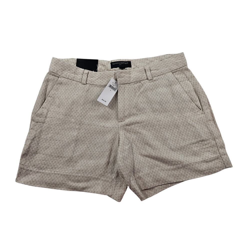 NWT banana republic neutral old money linen shorts summer casual textured NEW 0